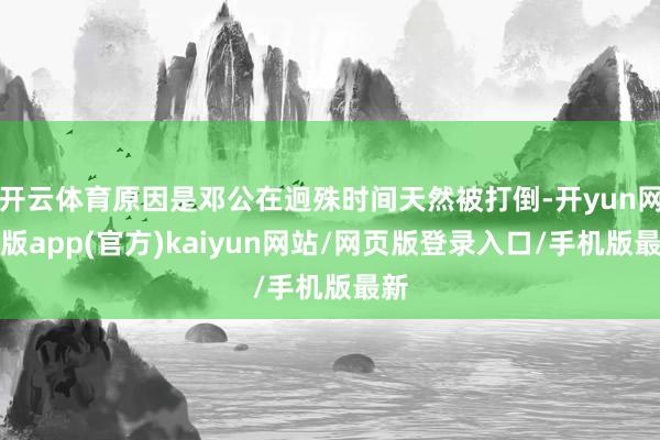 开云体育原因是邓公在迥殊时间天然被打倒-开yun网页版app(官方)kaiyun网站/网页版登录入口/手机版最新