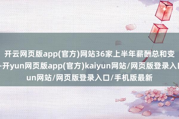 开云网页版app(官方)网站36家上半年薪酬总和变化录得正增长-开yun网页版app(官方)kaiyun网站/网页版登录入口/手机版最新