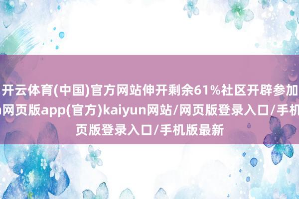 开云体育(中国)官方网站伸开剩余61%社区开辟参加-开yun网页版app(官方)kaiyun网站/网页版登录入口/手机版最新